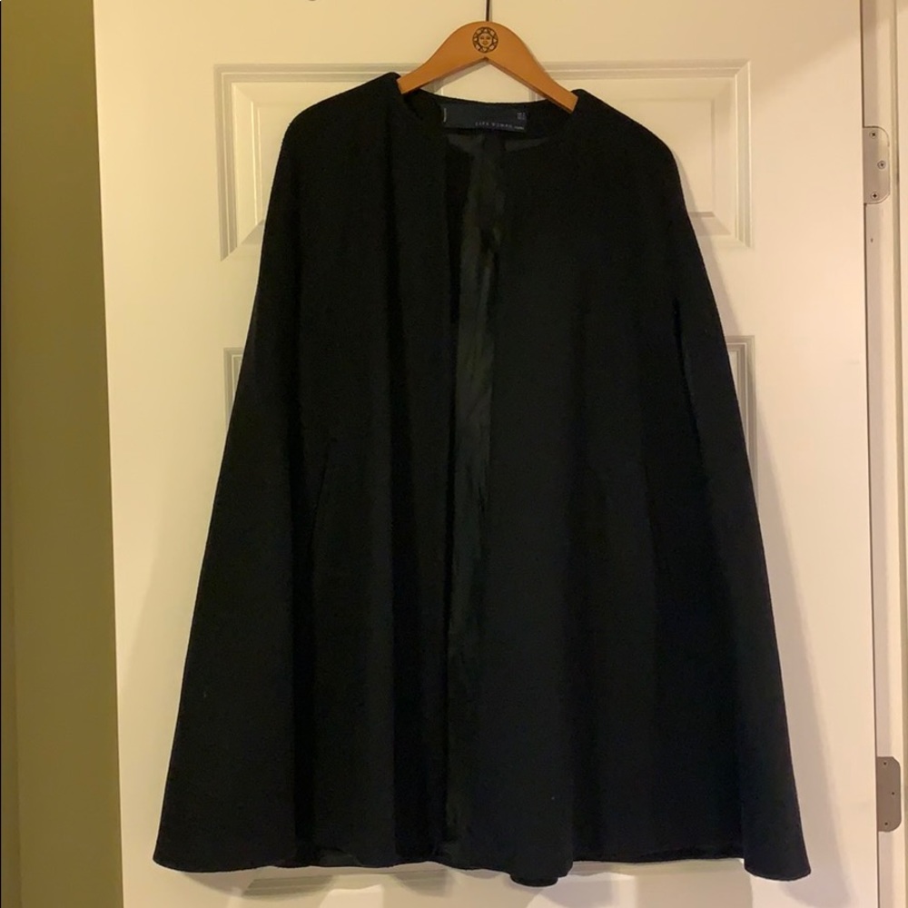 Black Wool Cape